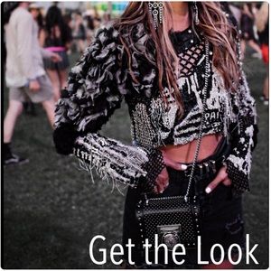Levi’s Studded Denim Cut Off Festival Mini Skirt